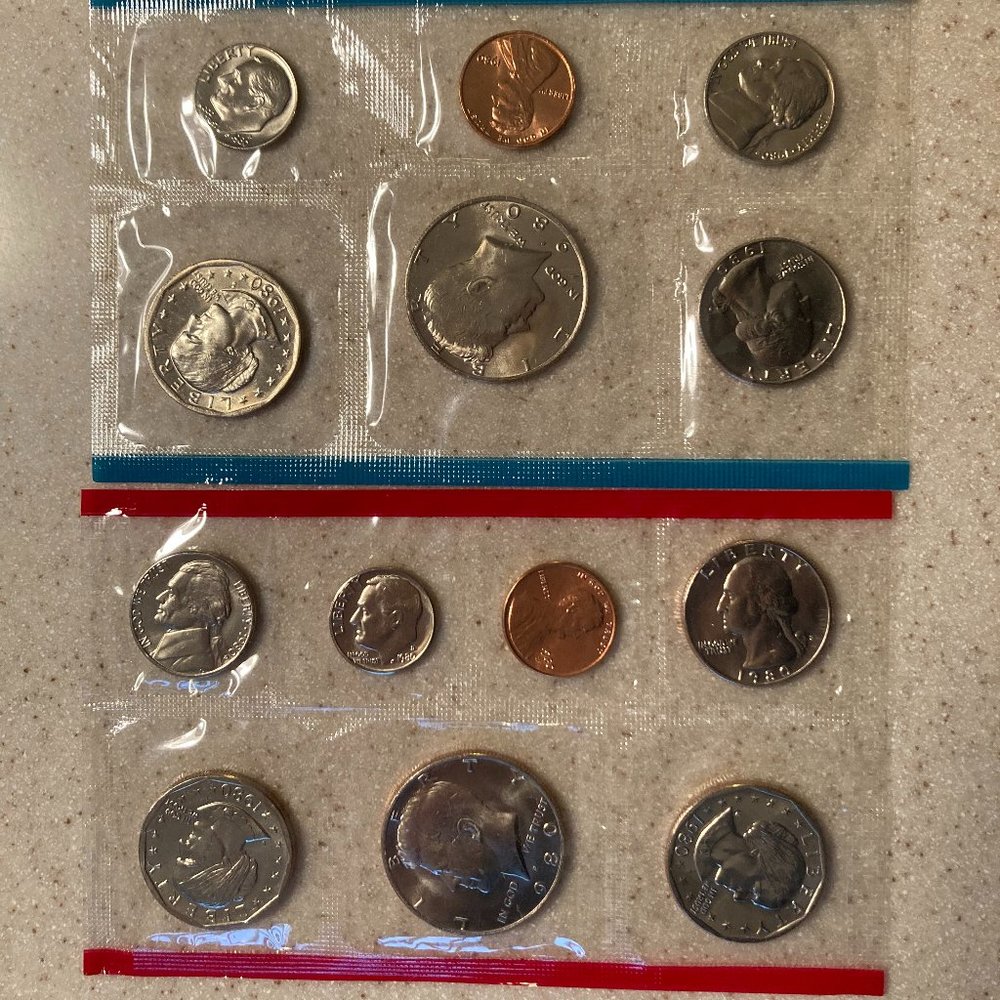 U.S. Mint 1980 Uncirculated Coin Sets Lot of 4
